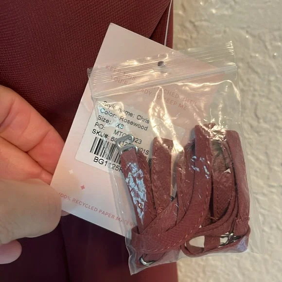 NWT Birdy Grey Chris Convertible Chiffon Dress in Rosewood XS - Picture 8 of 11